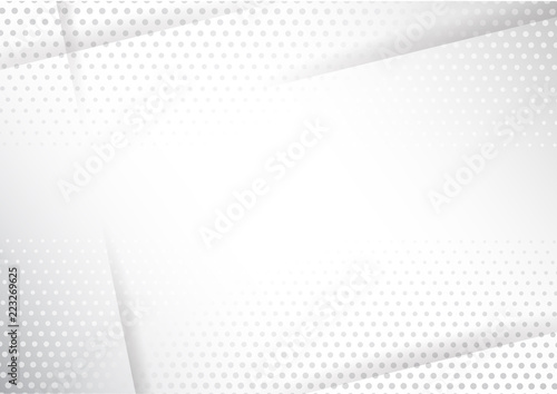 Modern Halftone white and grey background. Decorative web concept, banner, la...