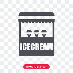 Wall Mural - Ice cream vector icon isolated on transparent background, Ice cream logo design