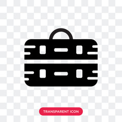 Wall Mural - Briefcase vector icon isolated on transparent background, Briefcase logo design