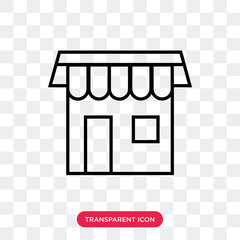 Wall Mural - Store vector icon isolated on transparent background, Store logo design