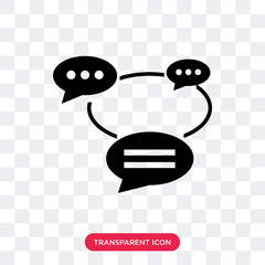 Poster - Chat vector icon isolated on transparent background, Chat logo design