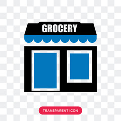 Wall Mural - Grocery vector icon isolated on transparent background, Grocery logo design