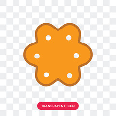 Wall Mural - Biscuit vector icon isolated on transparent background, Biscuit logo design