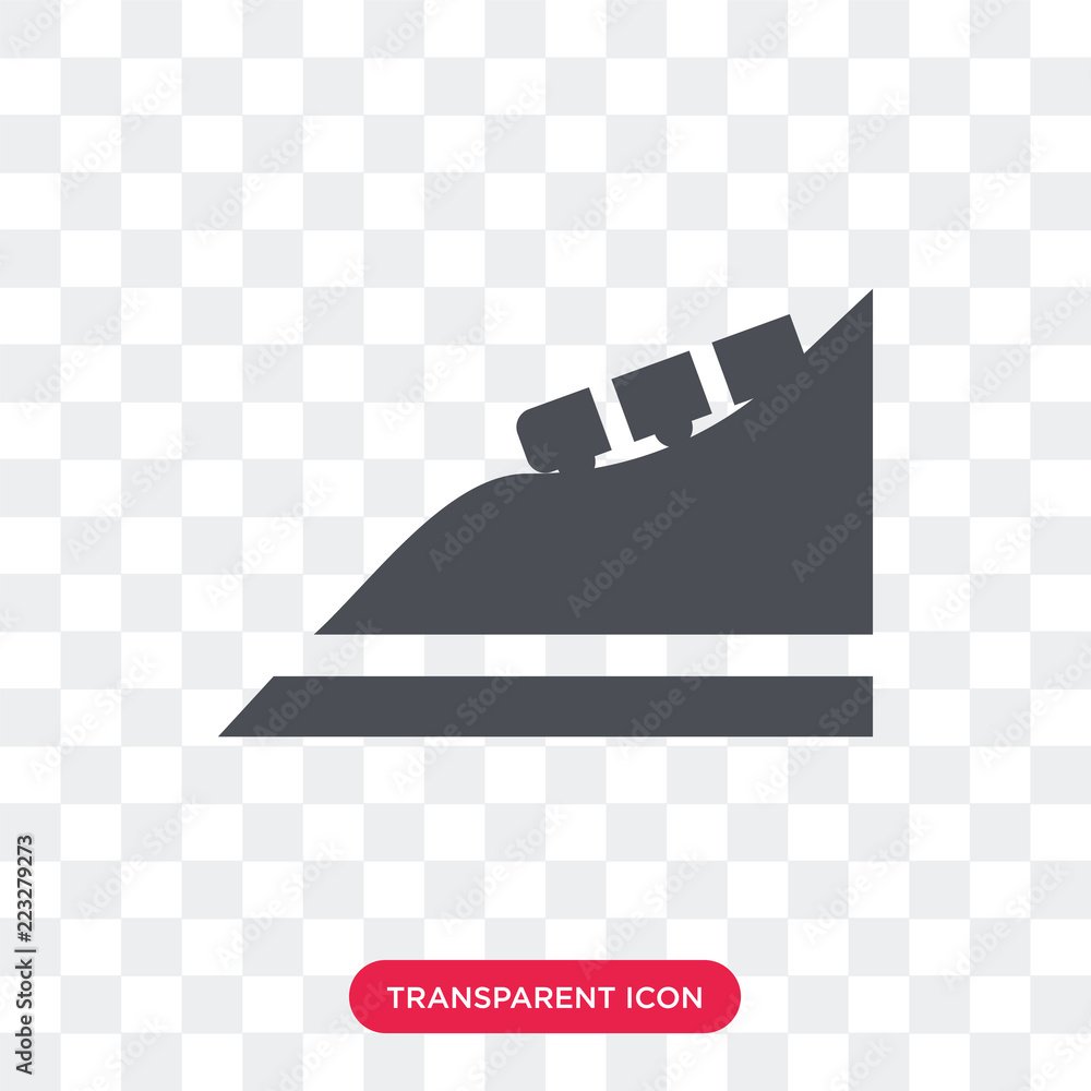 Roller coaster vector icon isolated on transparent background, Roller coaster logo design