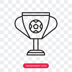 Wall Mural - Football cup vector icon isolated on transparent background, Football cup logo design