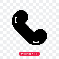 Sticker - Phone call vector icon isolated on transparent background, Phone call logo design