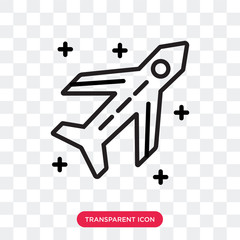 Poster - Rocket vector icon isolated on transparent background, Rocket logo design