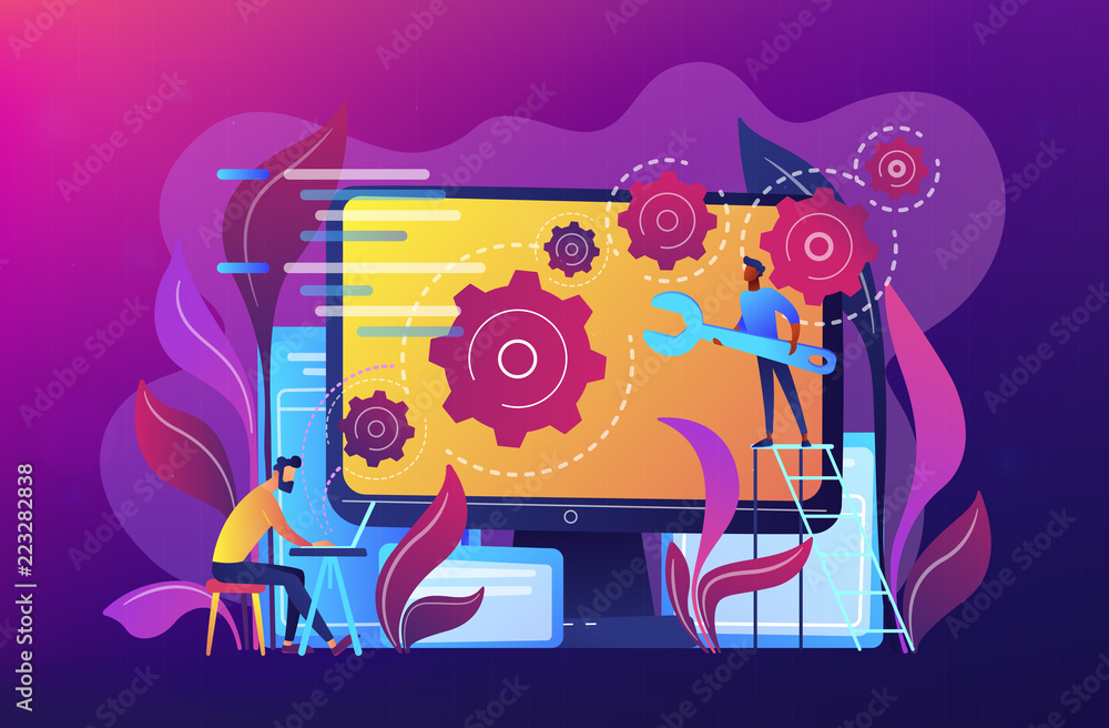 Back end development it concept vector illustration Stock Vector ...