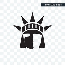 Statue Of Liberty Vector Icon Isolated On Transparent Background, Statue Of Liberty Logo Design