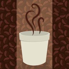 Canvas Print - delicious coffee in cup plastic