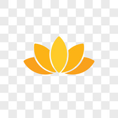 Wall Mural - Lotus vector icon isolated on transparent background, Lotus logo design