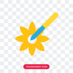 Sticker - Pipette vector icon isolated on transparent background, Pipette logo design