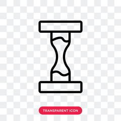 Poster - Hourglass vector icon isolated on transparent background, Hourglass logo design