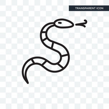 Snake Vector Icon Isolated On Transparent Background, Snake Logo Design