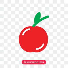 Wall Mural - Apple vector icon isolated on transparent background, Apple logo design