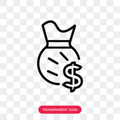 Wall Mural - Money vector icon isolated on transparent background, Money logo design