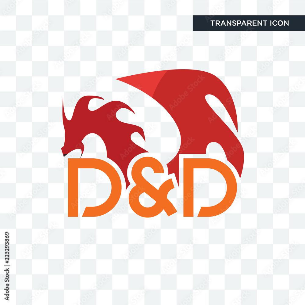 dungeons and dragons vector icon isolated on transparent background, dungeons and dragons logo design