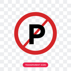 Wall Mural - Parking vector icon isolated on transparent background, Parking logo design