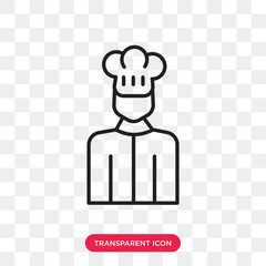 Sticker - Chef vector icon isolated on transparent background, Chef logo design