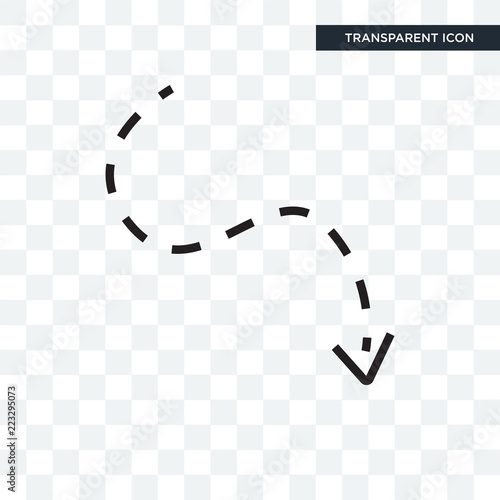 picture Transparent Curved Arrow Vector curved arrow with broken line vector