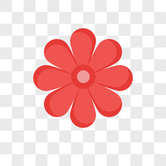 Flower vector icon isolated on transparent background, Flower logo design