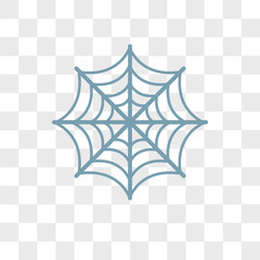 Spider web vector icon isolated on transparent background, Spider web logo design