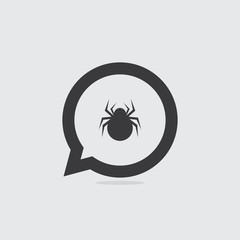 Canvas Print - Spider Speech Bubble Icon