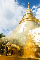 Beautiful golden elephant statue