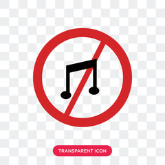 Wall Mural - Music vector icon isolated on transparent background, Music logo design