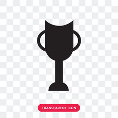 Wall Mural - Big trophy vector icon isolated on transparent background, Big trophy logo design