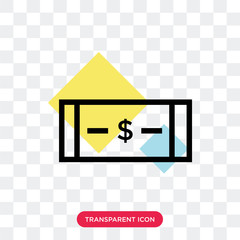 Wall Mural - Money vector icon isolated on transparent background, Money logo design