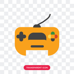 Wall Mural - Gamepad vector icon isolated on transparent background, Gamepad logo design