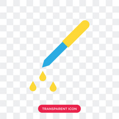 Wall Mural - Pipette vector icon isolated on transparent background, Pipette logo design