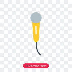 Wall Mural - Microphone vector icon isolated on transparent background, Microphone logo design