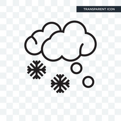 Wall Mural - Cloudy vector icon isolated on transparent background, Cloudy logo design