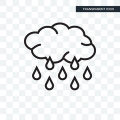 Wall Mural - Rain vector icon isolated on transparent background, Rain logo design