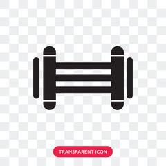 Wall Mural - Gym vector icon isolated on transparent background, Gym logo design