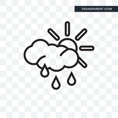 Wall Mural - Rain vector icon isolated on transparent background, Rain logo design