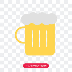 Wall Mural - Beer vector icon isolated on transparent background, Beer logo design