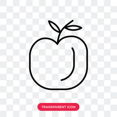 Wall Mural - Apple vector icon isolated on transparent background, Apple logo design