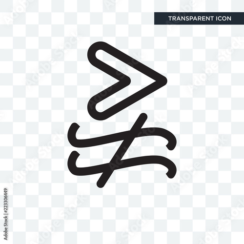 Greater And Not Approximately Equal To Vector Icon Isolated On Transparent Background Greater And Not Approximately Equal To Logo Design Buy This Stock Vector And Explore Similar Vectors At Adobe Stock