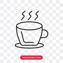 Sticker - Coffee vector icon isolated on transparent background, Coffee logo design