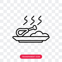 Wall Mural - Hot dish vector icon isolated on transparent background, Hot dish logo design