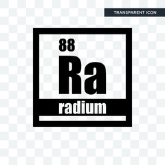 Wall Mural - radium vector icon isolated on transparent background, radium logo design