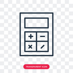 Sticker - Calculator vector icon isolated on transparent background, Calculator logo design
