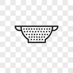 Wall Mural - Strainer vector icon isolated on transparent background, Strainer logo design