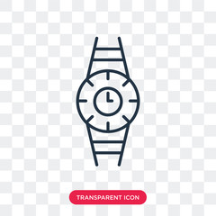 Canvas Print - Watch vector icon isolated on transparent background, Watch logo design