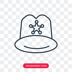 Sticker - Sheriff vector icon isolated on transparent background, Sheriff logo design