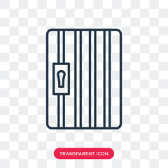 Wall Mural - Prison vector icon isolated on transparent background, Prison logo design