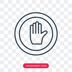 Poster - Hand vector icon isolated on transparent background, Hand logo design